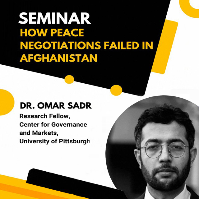 【Speech】2022.10.26（Wed.）How Peace Negotiations Failed In Afghanistan？