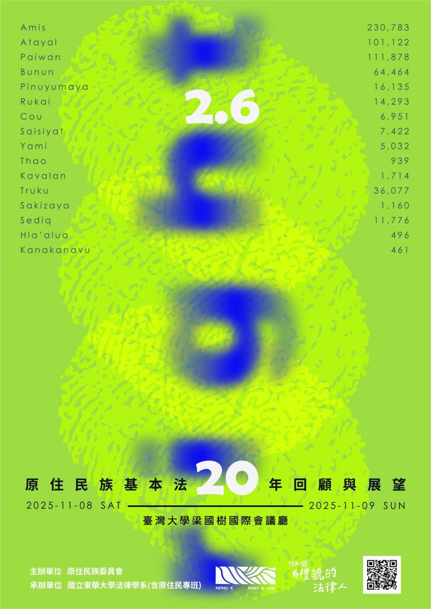 2025-11-08~09 第十二屆原住民族傳統習慣與國家法制研討會
